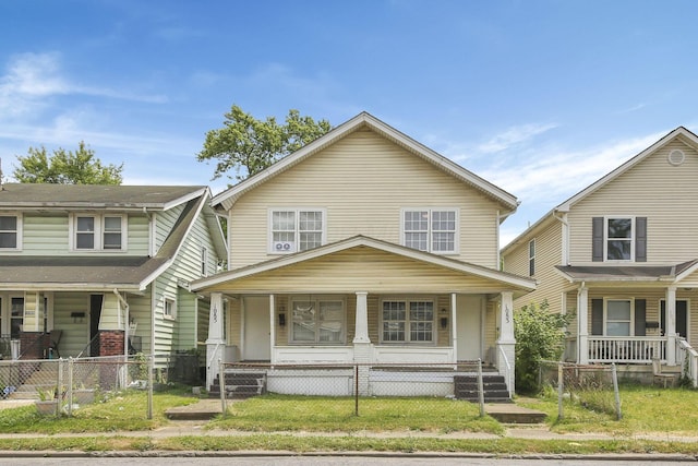 view of front of property with covered porch