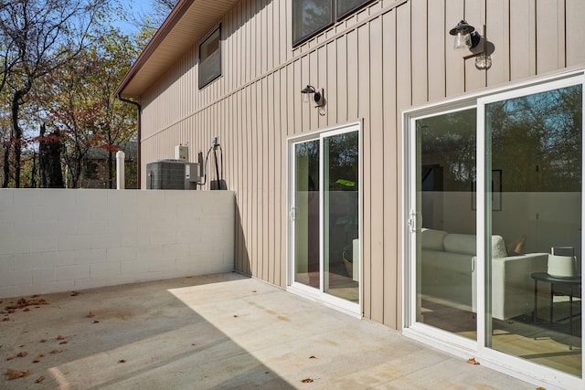 view of patio featuring cooling unit