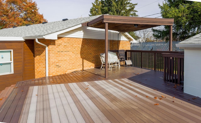 view of wooden deck