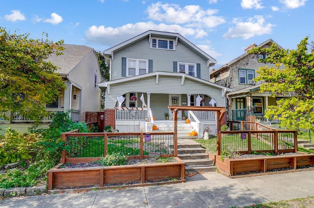 view of front of home with a porch