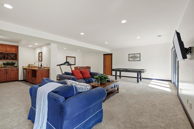 view of carpeted living room