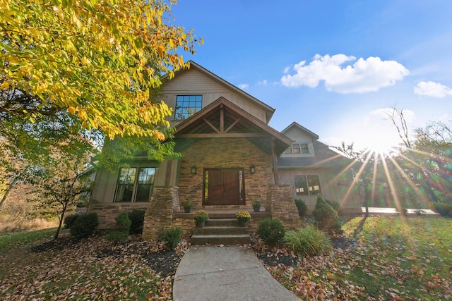 view of craftsman inspired home