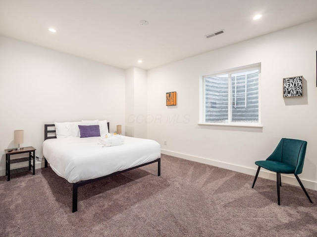 bedroom with carpet floors