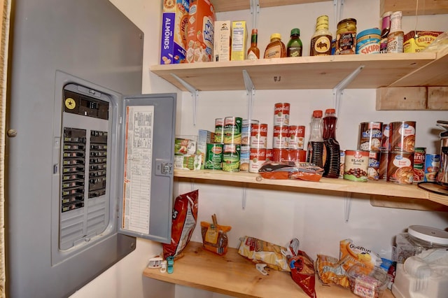 pantry featuring electric panel