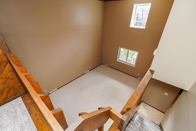 interior space with carpet flooring