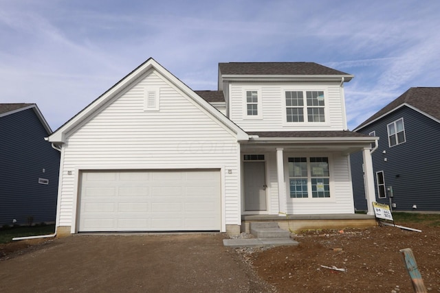 view of property featuring a porch