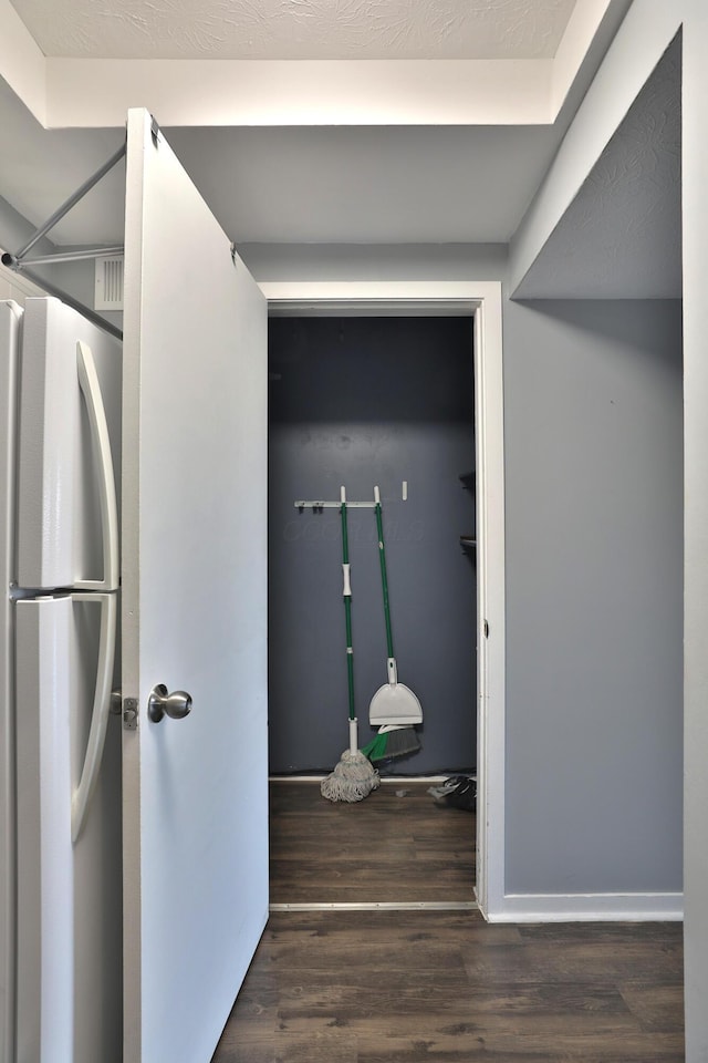 interior space featuring dark wood-type flooring