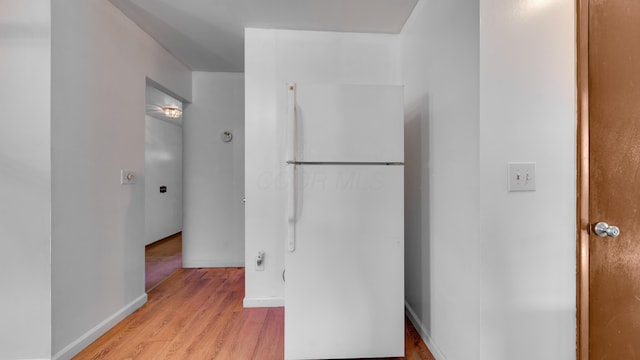 hall featuring light wood-type flooring