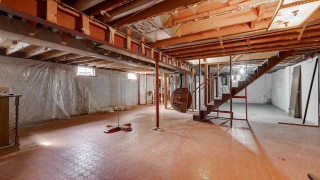 view of basement