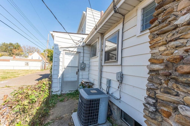 exterior details with central AC unit