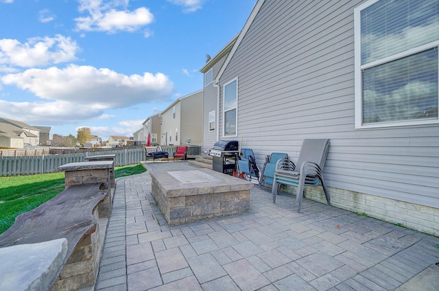 view of patio featuring area for grilling