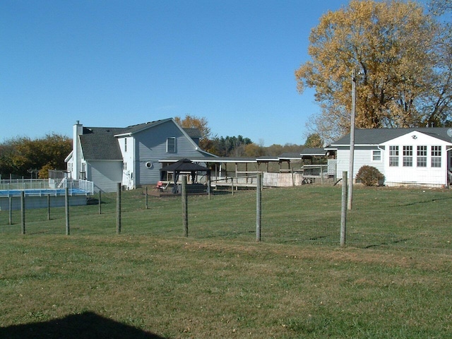 view of yard featuring a gazebo