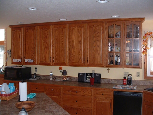 kitchen featuring black appliances