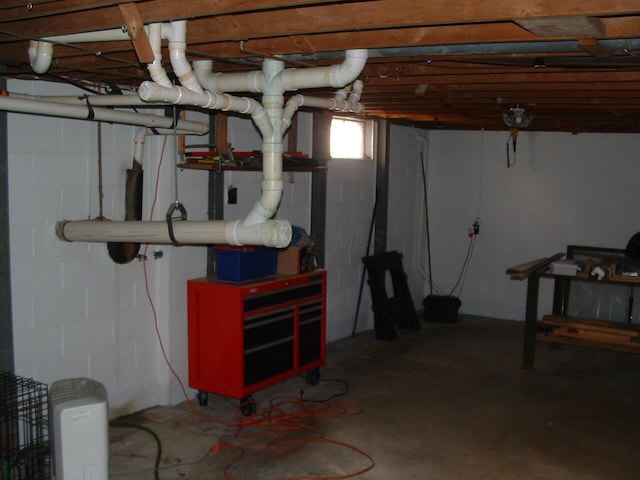 view of basement