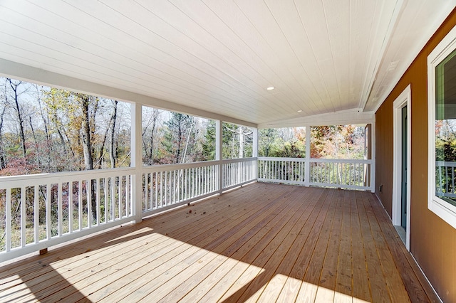 view of wooden terrace