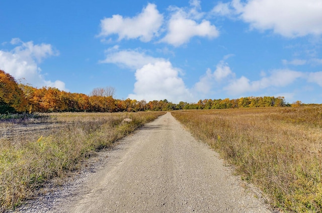 view of street featuring a rural view