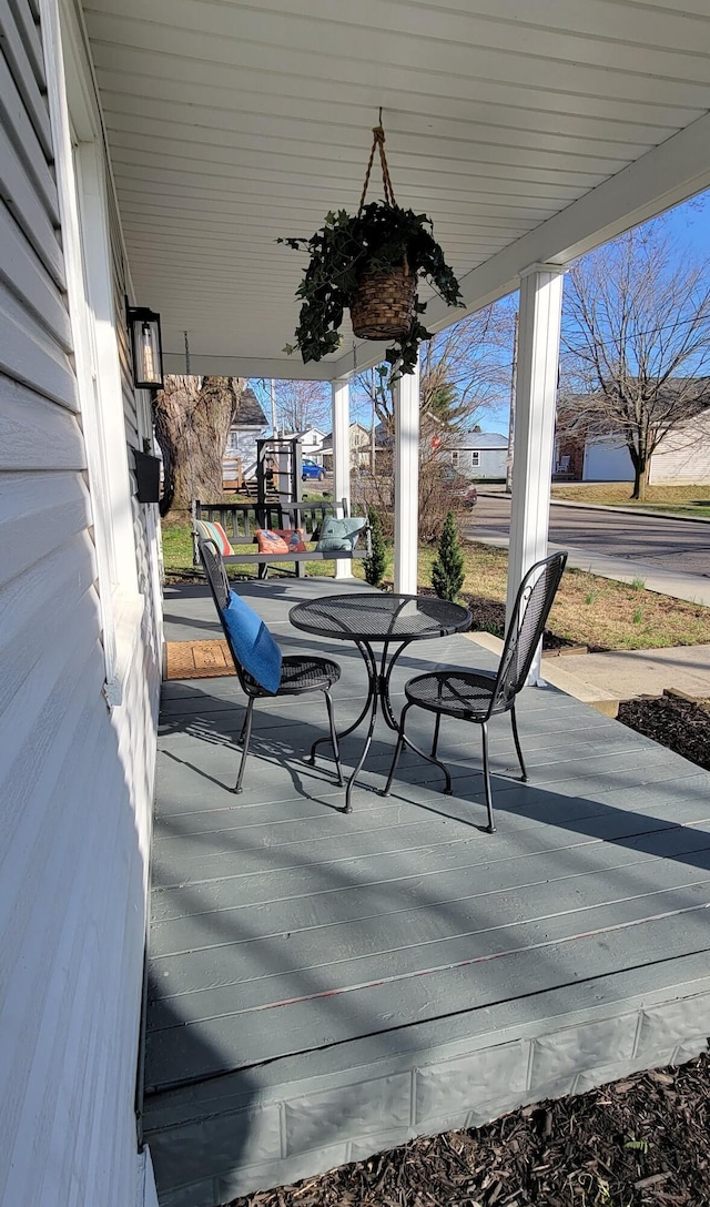 view of patio with a porch