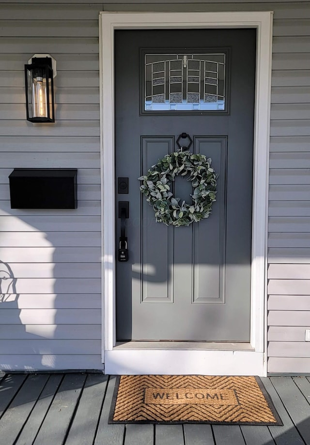 view of doorway to property