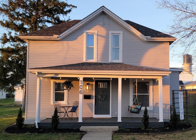 view of front facade with a porch