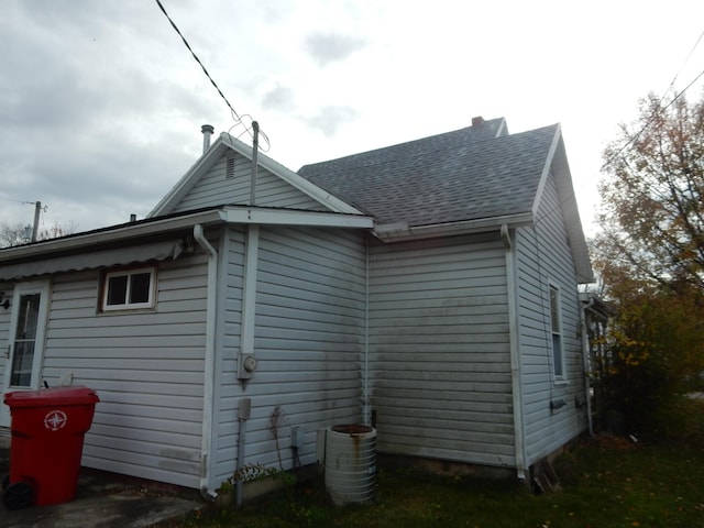 view of property exterior with central air condition unit