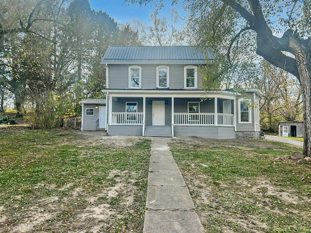 view of front of house with covered porch