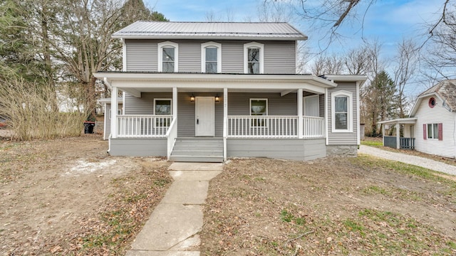 view of front of home with covered porch