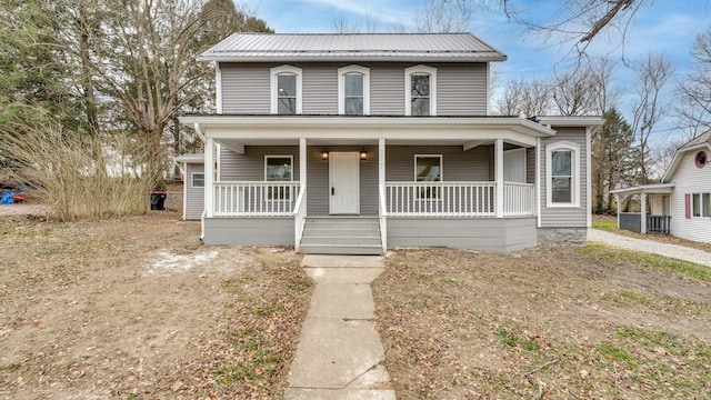 view of front facade featuring a porch