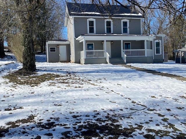 front of property with a porch