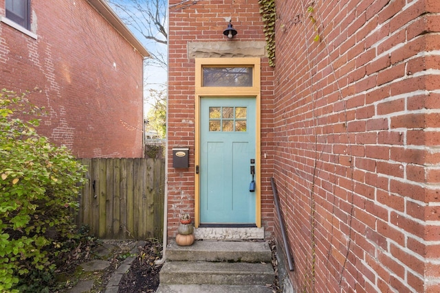 view of entrance to property