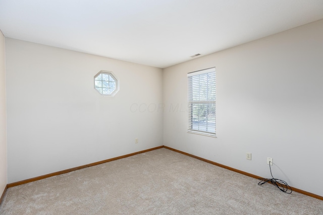 view of carpeted empty room