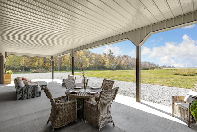 view of patio / terrace with an outdoor hangout area