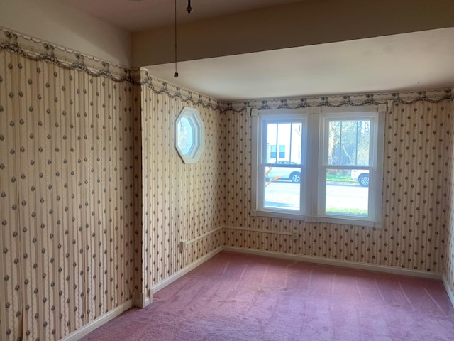 view of carpeted spare room