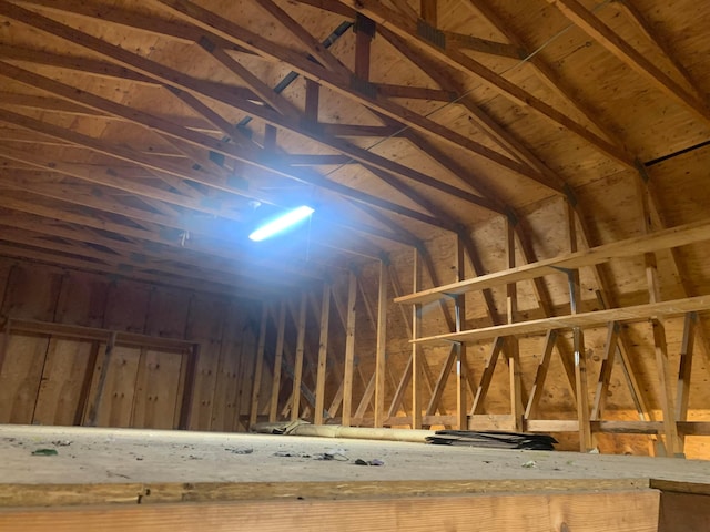 view of attic