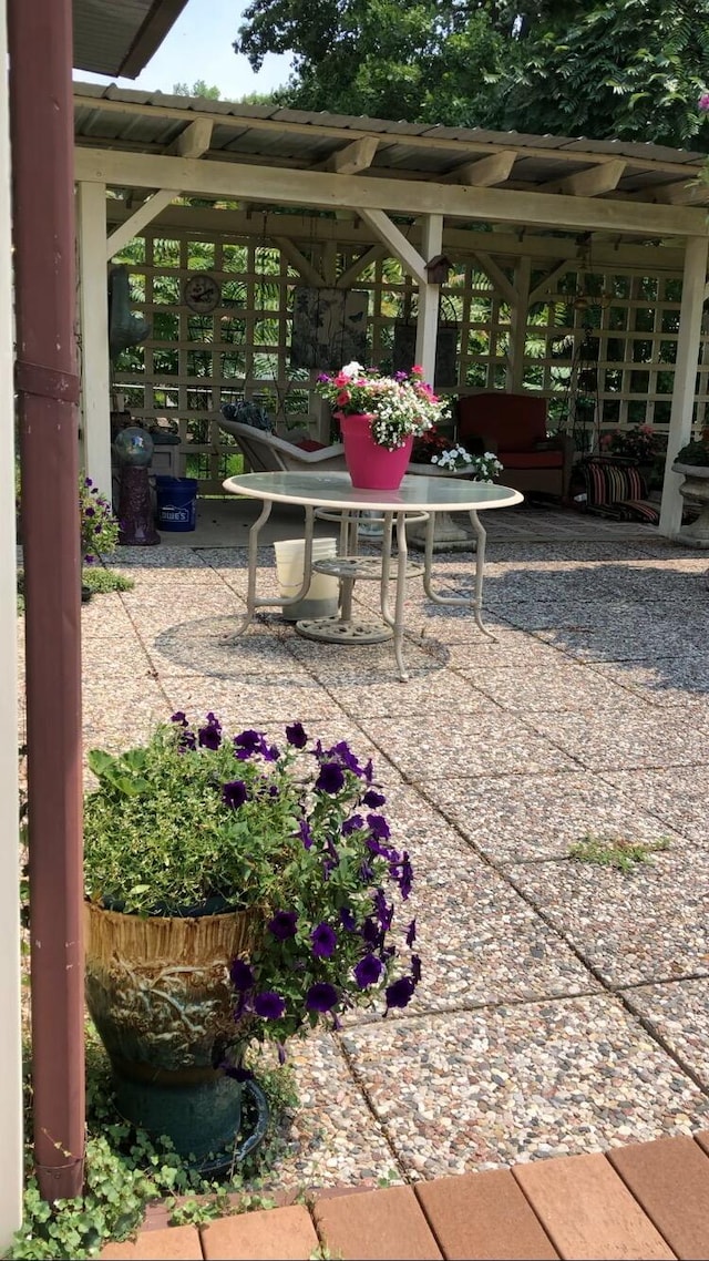 view of patio / terrace with a gazebo