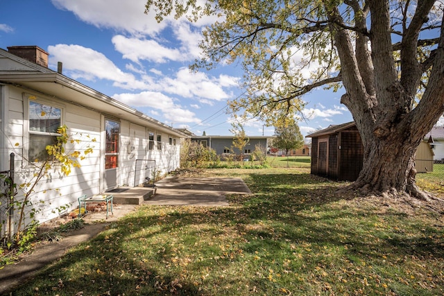 view of yard with a patio area and fence