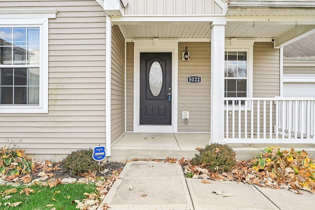 view of doorway to property