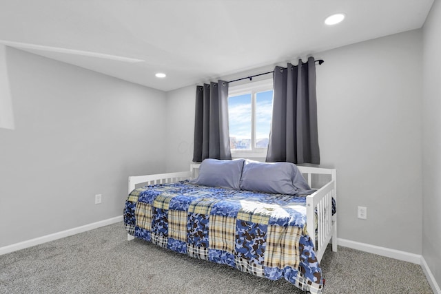 view of carpeted bedroom