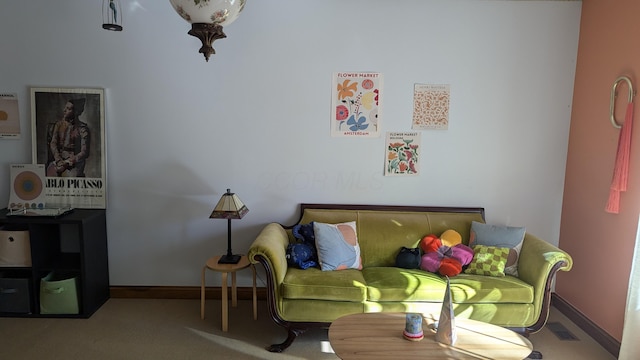 view of carpeted living room