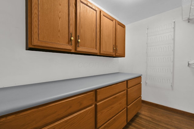 interior space with hardwood / wood-style floors