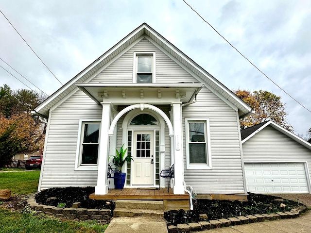 bungalow-style home featuring a garage