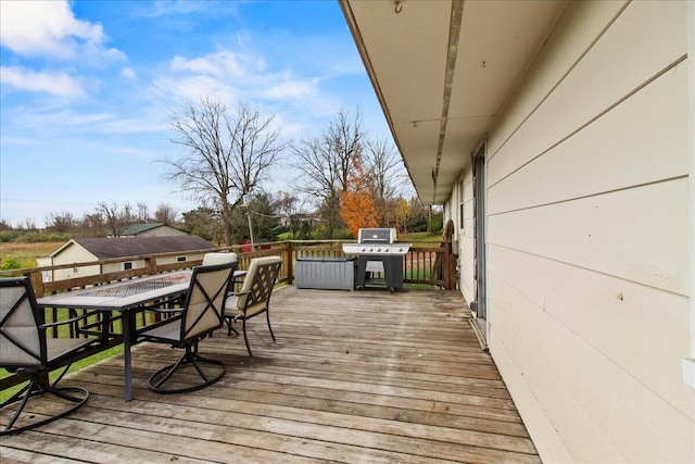 deck with grilling area