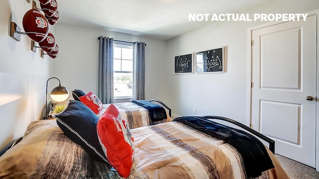 bedroom with carpet