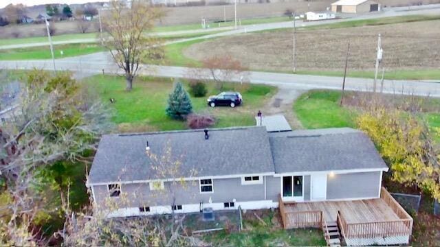 bird's eye view featuring a rural view