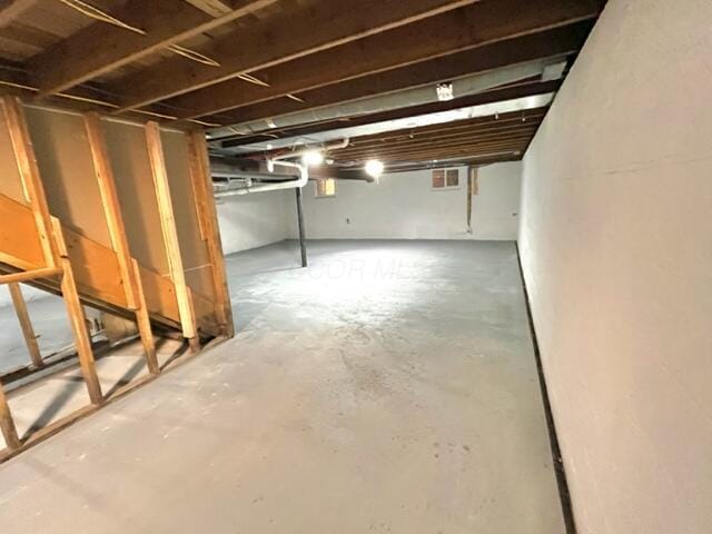 view of basement