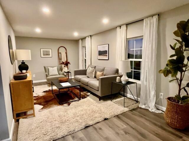 living room featuring hardwood / wood-style floors