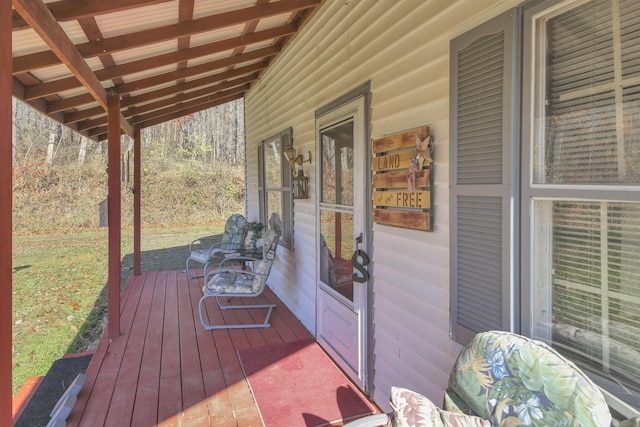 760 Henpeck Rd, Utica, OH 43080 - wooden terrace featuring a yard