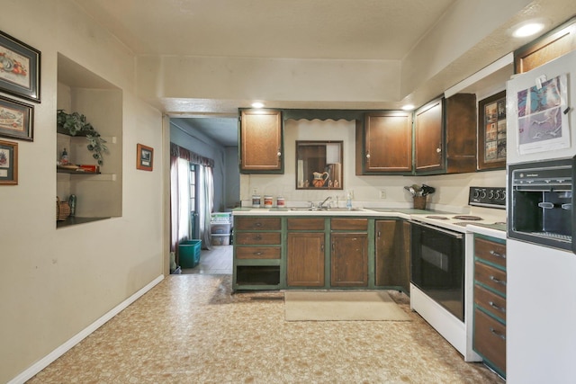760 Henpeck Rd, Utica, OH 43080 - kitchen with white appliances, light countertops, and light flooring