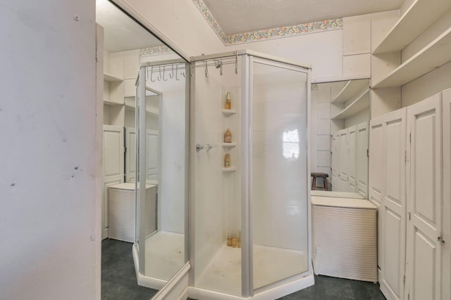 760 Henpeck Rd, Utica, OH 43080 - bathroom with a shower stall and concrete floors