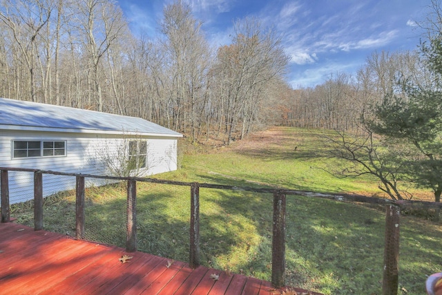 760 Henpeck Rd, Utica, OH 43080 - view of green lawn featuring a wooden deck