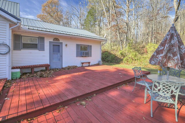 760 Henpeck Rd, Utica, OH 43080 - wooden deck featuring outdoor dining area and cooling unit